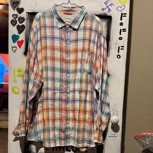 Tommy Bahama Multicolor Plaid Button Down Shirt